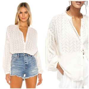 𝓯𝓹 Free People ~  Maddison Eyelet Blouse